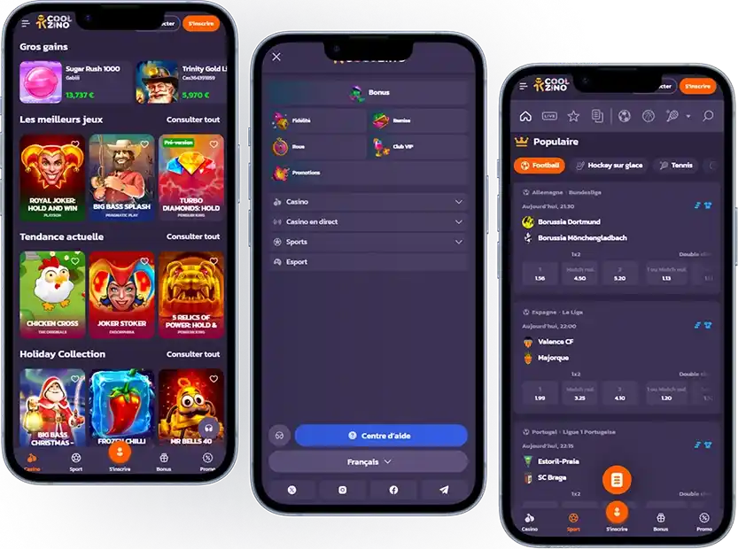 Application Mobile Coolzino Casino